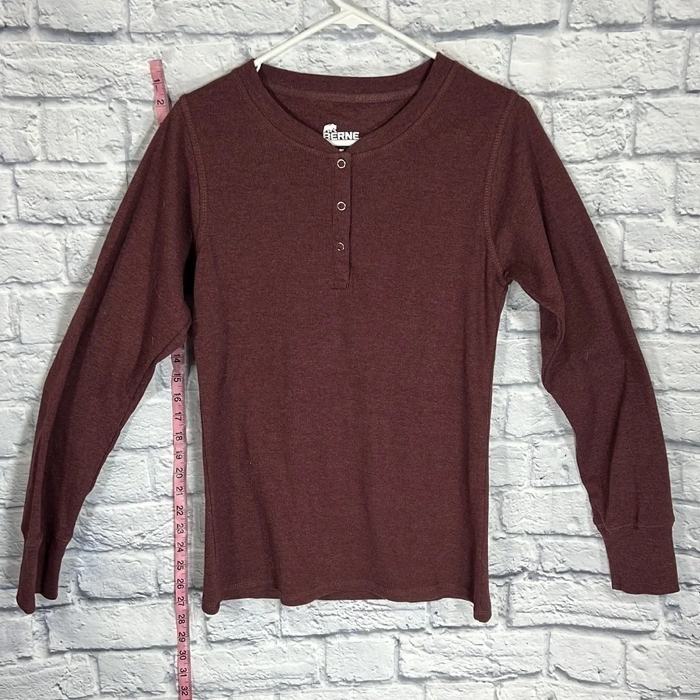 Berne Women's Heavyweight Rib-Knit Long Sleeve Henley Shirt| size small - Picture 1 of 7